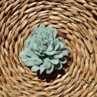 Mint groene bloem alligator clip