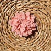 Roze bloem alligator clip