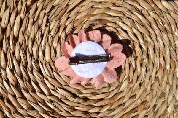 Roze bloem alligator clip - Afbeelding 2