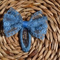Strik blauw klikklak ~  5 cm