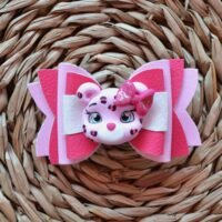 Panter roze fimo haarstrik