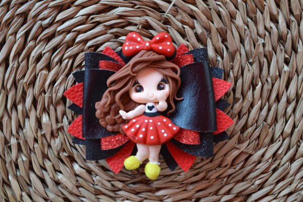 Minnie Mouse meisje fimo haarstrik