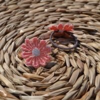 Roze bloemen elastiekjes