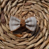 Grijs gestreepte alligator clip ~ 3 cm