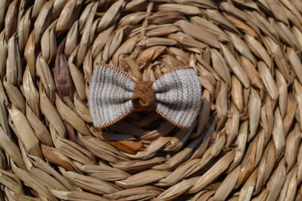 Grijs gestreepte alligator clip ~ 3 cm
