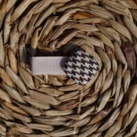 Geruite knoop alligator clip ~ 3 cm