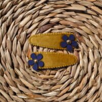 Blauwe bloemen klikklak ~ 5 cm