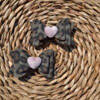 Set panterprint licht roze hart