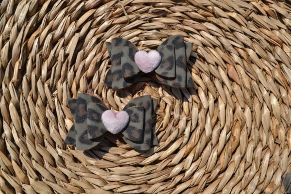 Set panterprint licht roze hart