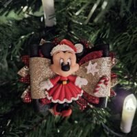 Kerst Minnie Mouse fimo haarstrik