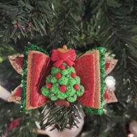 Kerstboom fimo haarstrik