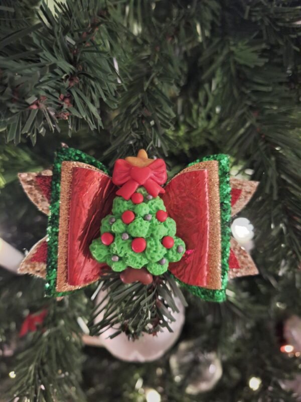 Kerstboom fimo haarstrik