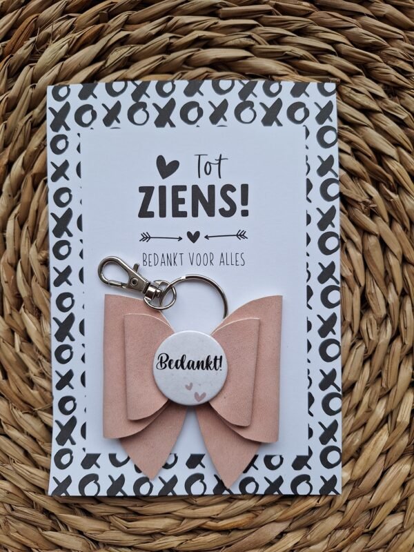 Bedankt kaart + sleutelhanger