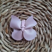 Roze metallic vlinder alligator clip