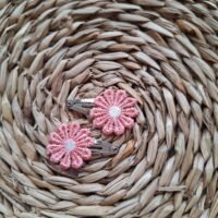 Roze bloemen klikklak ~ 3 cm
