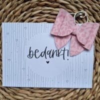 Bedankt kaart + sleutelhanger