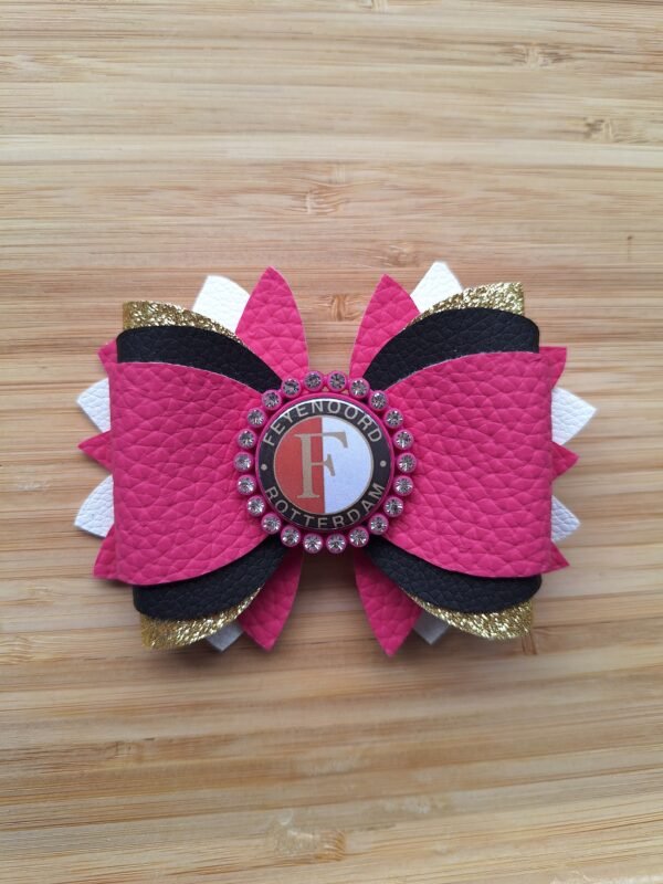 Feyenoord haarstrik roze