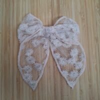 Stoffen bloemen oud roze haarstrik