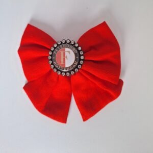 Feyenoord stoffen haarstrik rood klein