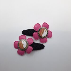 Feyenoord roze bloemen klikklak ~ 5 cm