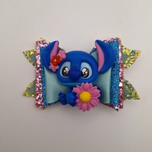 Stitch bloemen haarstrik ~ fimo