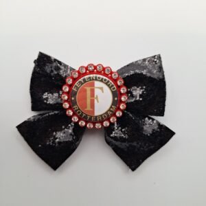 Feyenoord zwarte glitter haarstrik