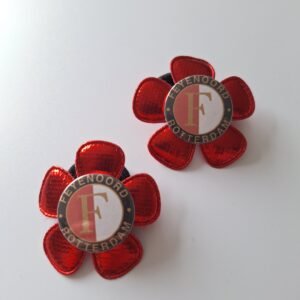 Feyenoord metallic bloem elastiekjes set