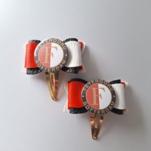Feyenoord strikjes klikklak speldjes goud ~ 4 cm