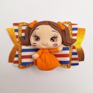 Koningsdag meisje fimo haarstrik